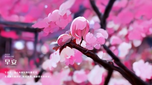 春日桃花开