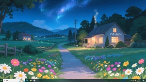 夏夜乡村小路