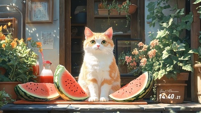 治愈西瓜与猫