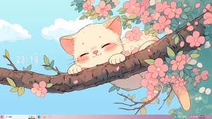  树上瞌睡猫
