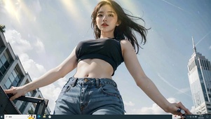 清纯甜美美少女 治愈女神俯视