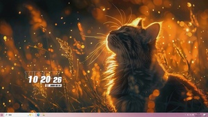 夕阳下猫咪桌面主题