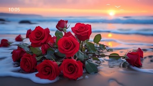 大海里的红玫瑰