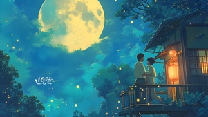 月下梦幻小屋