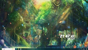 护眼花园景色桌面主题