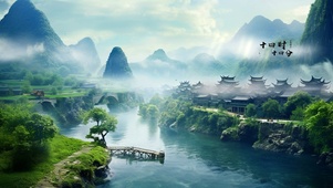 青山云雾缥缈
