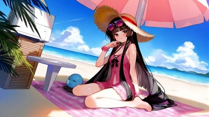 海边泳装少女-塑心