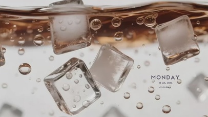 高质感气泡冰块透亮桌面