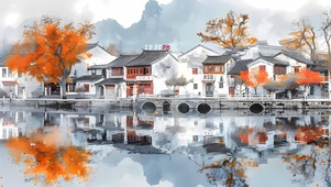 乌瓦白墙忆江南