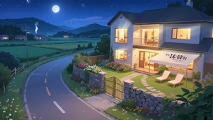 夏夜乡村别墅