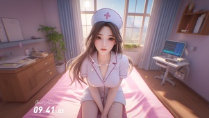 美女护士长发如瀑布般倾泻而下