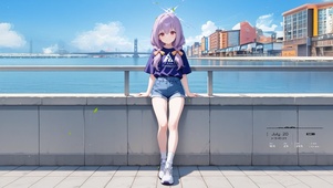 唯美海边少女