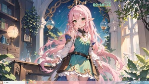 4k可爱粉毛美少女小妖精