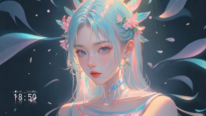 4K 蓝发冷感女神