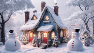 雪夜小屋