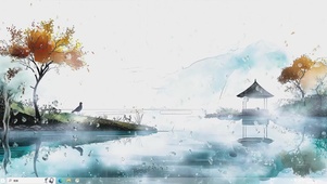 水墨插画-桌面主题