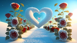 雪中玫瑰