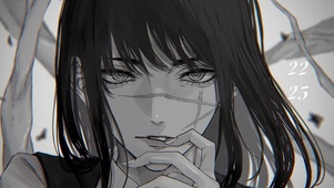 素描美女