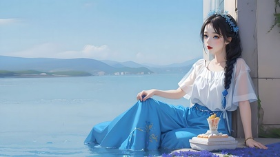 海边美女
