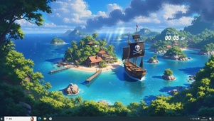 夏日海岛森林