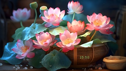 唯美粉色莲花