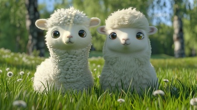 萌宠 可爱羊驼 毛茸茸