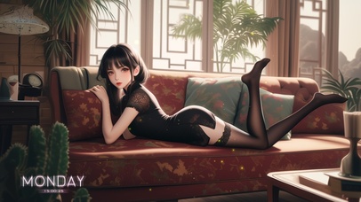 她的容貌如同皎洁的月光洒下