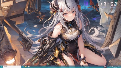 4k跪坐白毛机甲美少女