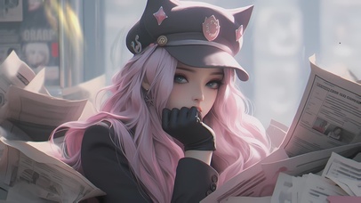 4k,3D动态，怀旧报纸阿狸