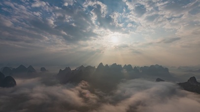 清晨天空和云层