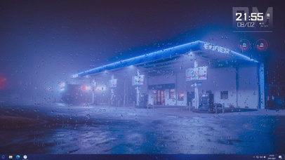 主题-深夜雨滴屏幕