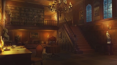 雨夜的庄园书房