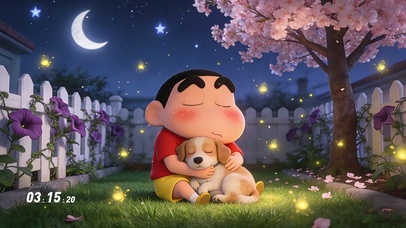 夏夜后院小新