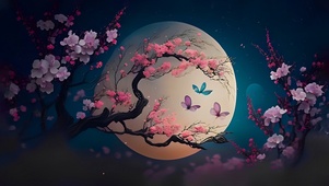 4K  桃花朵朵