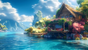 大海边小屋