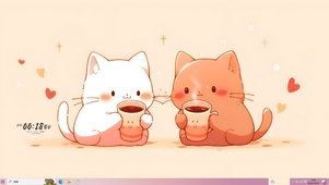 可爱咖啡猫咪