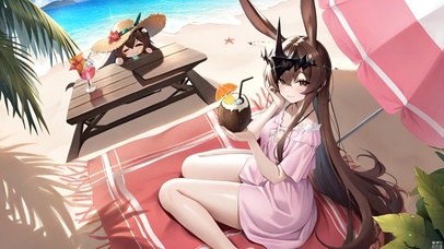 海边泳装少女-阿米娅