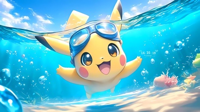 潜泳的皮卡丘