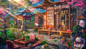 唯美仙境庭院