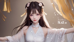 甜美国风美女