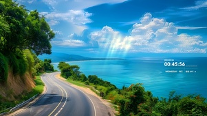 沿海的公路