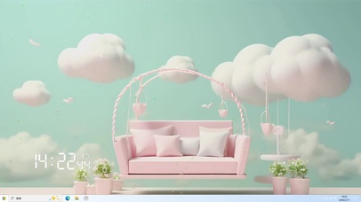 3d简约摇篮桌面主题