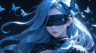 蒙眼蝴蝶女孩