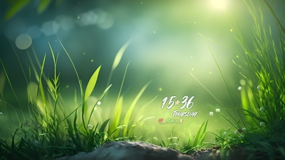 唯美治愈护眼小草