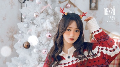 居家清纯可爱美女