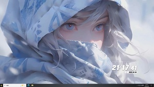 戴面具女孩桌面主题