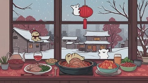 线条小狗的年夜饭
