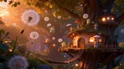 森林树屋小精灵