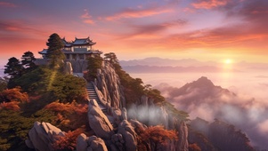 淡紫色的秋