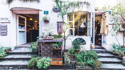 4K 文艺小清新街角小店